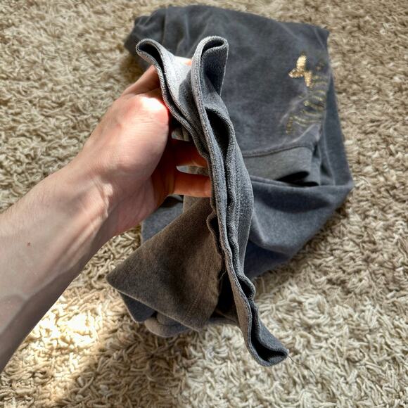 Juicy Couture Gray Sweatpants Velour Pants Y2K Women’s Size M - Picture 4 of 13